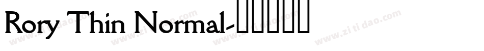 Rory Thin Normal字体转换